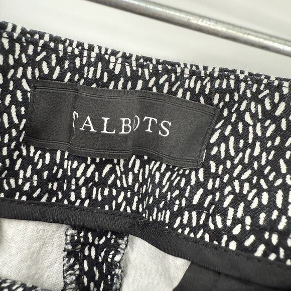 Talbots Chatham Ankle Pants size 12p Slim fit Side zip Black Patterned 24" Insea - Picture 7 of 10